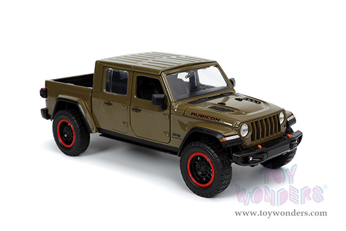 Jada Toys Just Trucks - Jeep® Gladiator Rubicon Pickup Truck with Extra Wheels (2020, 1/24 scale diecast model car, Dark Green) 32307