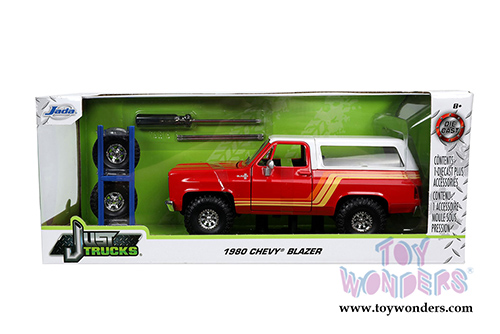Jada Toys Just Trucks - Chevy&reg; Blazer with Extra Wheels (1980, 1/24 scale diecast model car, Red/White) 32308/4