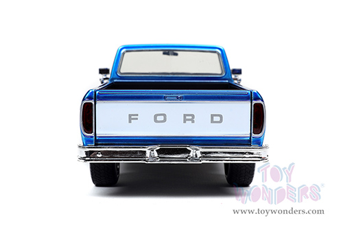 Jada Toys Just Trucks - Ford F-150 Custom Pickup Truck with Extra Wheels (1979, 1/24 scale diecast model car, Candy Blue with White) 32309