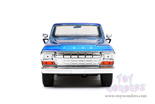 Jada Toys Just Trucks - Ford F-150 Custom Pickup Truck with Extra Wheels (1979, 1/24 scale diecast model car, Candy Blue with White) 32309