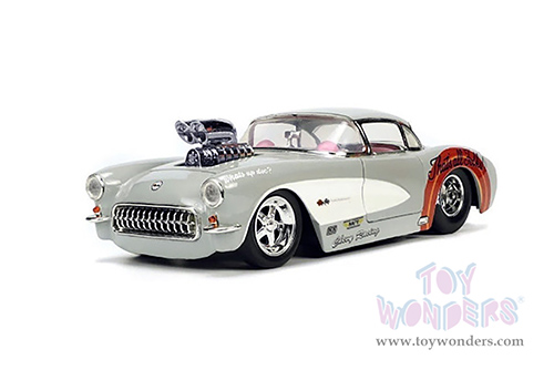 Jada Toys - Hollywood Rides | Looney Tunes&trade; Chevrolet&reg; Corvette&trade; with Bugs Bunny figure (1957, 1/24, diecast model car, Beige) 32390