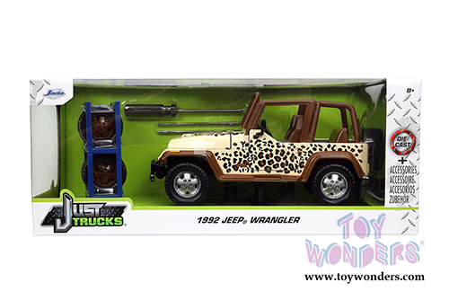 Jada Toys Just Trucks - Jeep® Wrangler with Extra Wheels (1992, 1/24 scale diecast model car, Beige) 32426/4