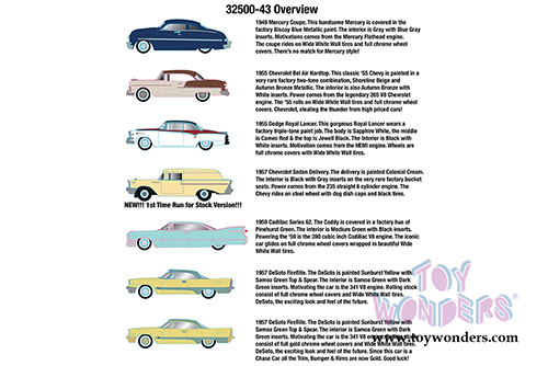 Castline M2 Machines - Auto-Thentics Release 43 (1/64 scale diecast model car, Asstd.) 32500/43