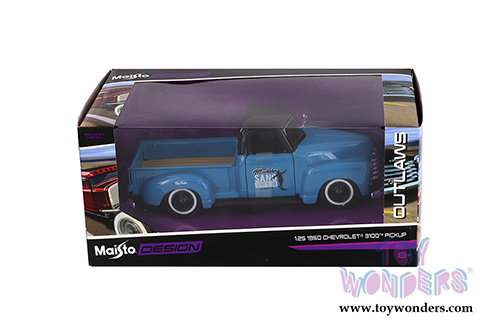 Maisto Design - Outlaws | Chevrolet&reg; 3100 Pickup Truck (1950, 1/25 scale diecast model car, Blue) 32506BU