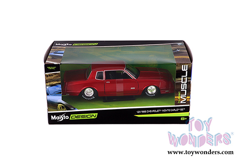 Maisto Design - Classic Muscle | Chevrolet&reg; Monte Carlo SS Hardtop (1986, 1/24 scale diecast model car, Candy Red) 32530R