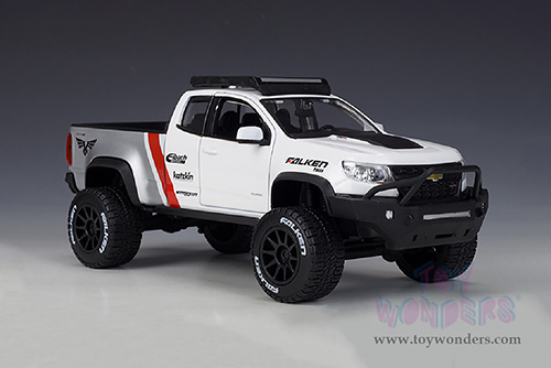 Maisto Design - Off-Road | Chevrolet&reg; Colorado ZR2 Pickup Truck - Falken Tires (2017, 1/27 scale diecast model car, White) 32534W