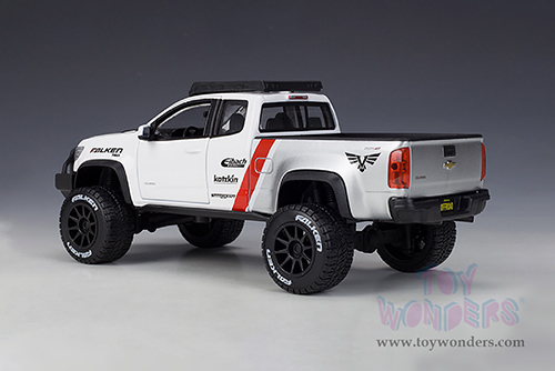 Maisto Design - Off-Road | Chevrolet&reg; Colorado ZR2 Pickup Truck - Falken Tires (2017, 1/27 scale diecast model car, White) 32534W