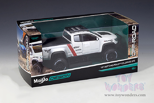 Maisto Design - Off-Road | Chevrolet&reg; Colorado ZR2 Pickup Truck - Falken Tires (2017, 1/27 scale diecast model car, White) 32534W