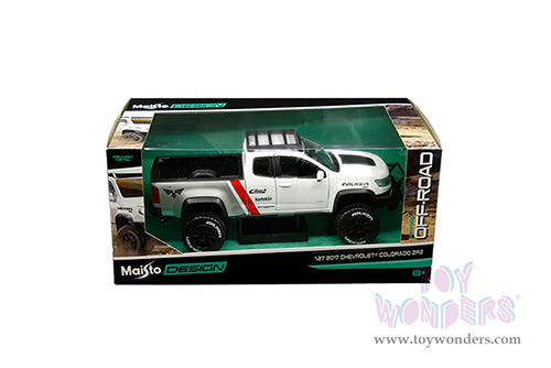 Maisto Design - Off-Road | Chevrolet&reg; Colorado ZR2 Pickup Truck - Falken Tires (2017, 1/27 scale diecast model car, White) 32534W