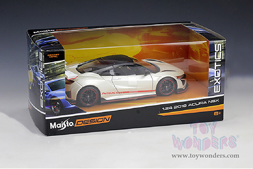 Maisto Design - Exotics | Acura NSX Hardtop (2018, 1/24 scale diecast model car, White) 32536W