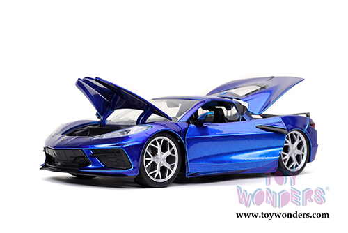 Jada Toys Bigtime Muscle - Chevrolet&reg; Corvette&reg; Stingray Hardtop (2020, 1/24 scale diecast model car, Candy Blue) 32537/4