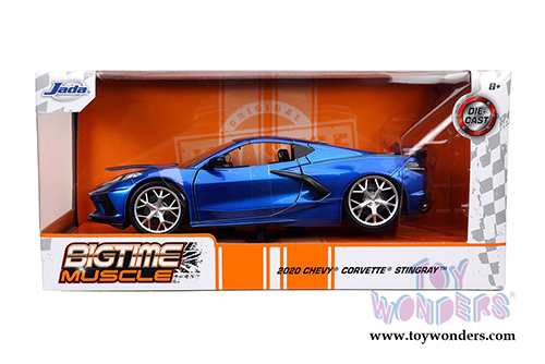Jada Toys Bigtime Muscle - Chevrolet&reg; Corvette&reg; Stingray Hardtop (2020, 1/24 scale diecast model car, Candy Blue) 32537/4