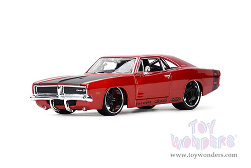 Maisto Design - Classic Muscle | Dodge Charger R/T Hardtop (1969, 1/25 scale diecast model car, Red/Black) 32537R