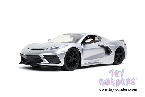 Jada Toys Bigtime Muscle - Chevrolet&reg; Corvette&reg; Stingray Hardtop (2020, 1/24 scale diecast model car, Candy Silver) 32539/4