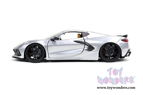 Jada Toys Bigtime Muscle - Chevrolet&reg; Corvette&reg; Stingray Hardtop (2020, 1/24 scale diecast model car, Candy Silver) 32539/4