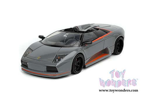 Jada Toys Hyper-Spec - Lamborghini Murcielago Roadster Hardtop (2010, 1/24, diecast model car, Gray) 32569/4