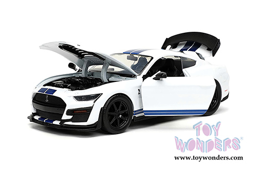 Jada Toys Bigtime Muscle - Ford Mustang Shelby&reg; GT500&reg; Hardtop (2020, 1/24 scale diecast model car, Glossy White) 32663/4