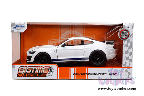 Jada Toys Bigtime Muscle - Ford Mustang Shelby&reg; GT500&reg; Hardtop (2020, 1/24 scale diecast model car, Glossy White) 32663/4