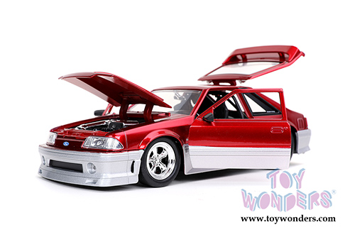 Jada Toys Bigtime Muscle - Ford Mustang GT Hardtop (1989, 1/24 scale diecast model car, Candy Red) 32666/4