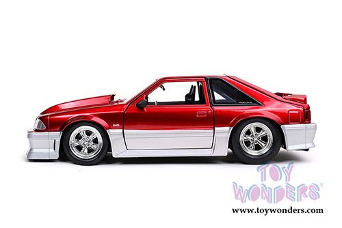 Jada Toys Bigtime Muscle - Ford Mustang GT Hardtop (1989, 1/24 scale diecast model car, Candy Red) 32666/4