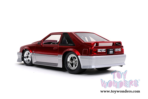Jada Toys Bigtime Muscle - Ford Mustang GT Hardtop (1989, 1/24 scale diecast model car, Candy Red) 32666/4