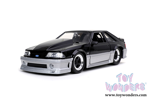 Jada Toys Bigtime Muscle - Ford Mustang GT Hardtop (1989, 1/24 scale diecast model car, Glossy Black) 32667/4