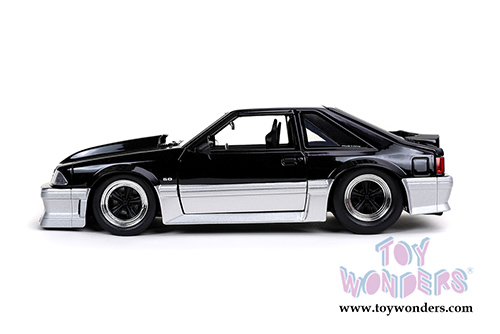 Jada Toys Bigtime Muscle - Ford Mustang GT Hardtop (1989, 1/24 scale diecast model car, Glossy Black) 32667/4