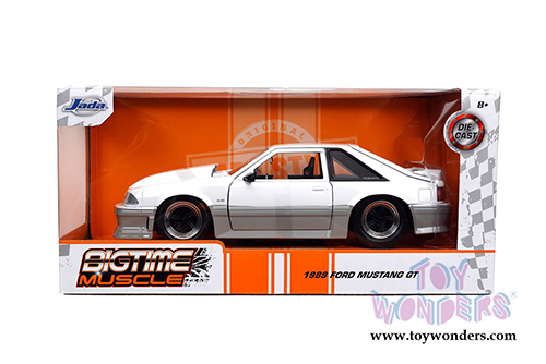 Jada Toys Bigtime Muscle - Ford Mustang GT Hardtop (1989, 1/24 scale diecast model car, Glossy White) 32668/4