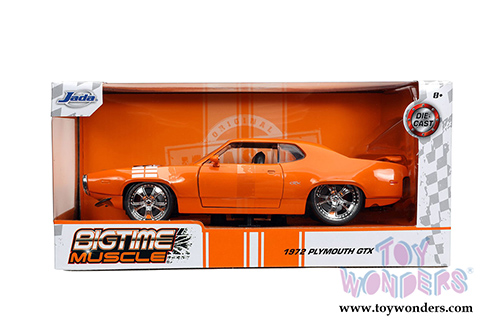 Jada Toys Bigtime Muscle - Plymouth GTX Hardtop (1972, 1/24 scale diecast model car, Orange) 32697/4