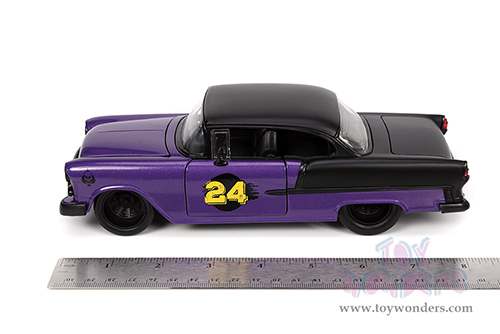 Jada Toys Bigtime Muscle - Chevrolet® Bel Air® #24 Hardtop (1955, 1/24 scale diecast model car, Purple/Black) 32699