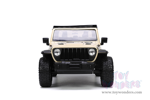 Jada Toys Just Trucks - Jeep® Gladiator Rubicon Pickup Truck with Roof Rack with Extra Wheels (2020, 1/24 scale diecast model car, Cream) 32711
