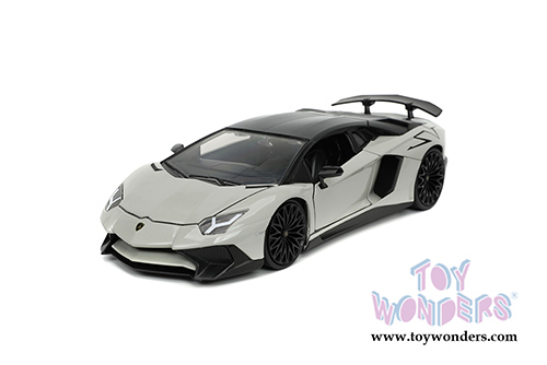 Jada Toys Hyper-Spec - Lamborghini Aventador SV Hardtop (1/24, diecast model car, Gray/Black) 32713/4
