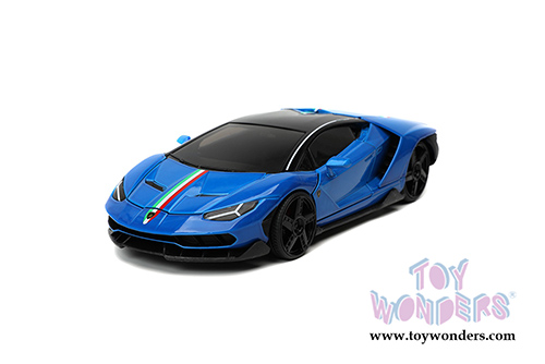 Jada Toys Hyper-Spec - Lamborghini Centenario Hardtop (1/24, diecast model car, Blue/Black) 32714/4