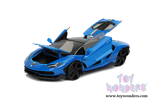 Jada Toys Hyper-Spec - Lamborghini Centenario Hardtop (1/24, diecast model car, Blue/Black) 32714/4