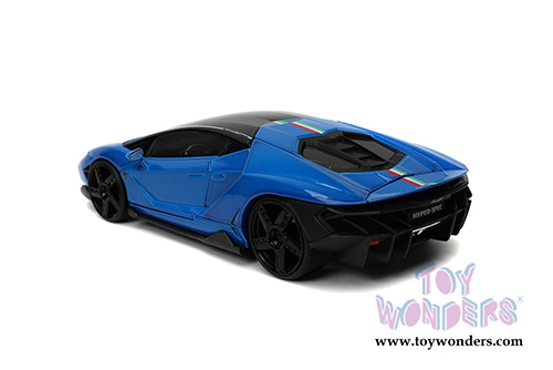 Jada Toys Hyper-Spec - Lamborghini Centenario Hardtop (1/24, diecast model car, Blue/Black) 32714/4