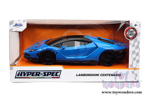 Jada Toys Hyper-Spec - Lamborghini Centenario Hardtop (1/24, diecast model car, Blue/Black) 32714/4