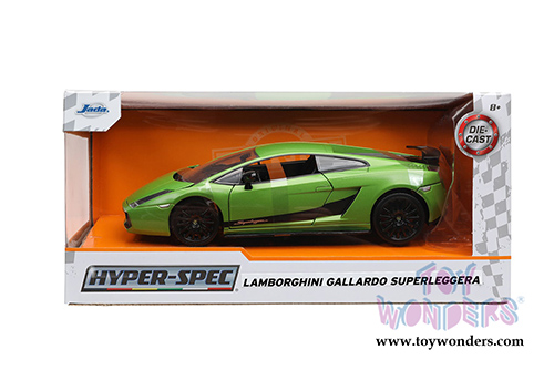 Jada Toys Hyper-Spec - Lamborghini Gallardo Superleggera Hardtop (1/24, diecast model car, Green/Black) 32717/4