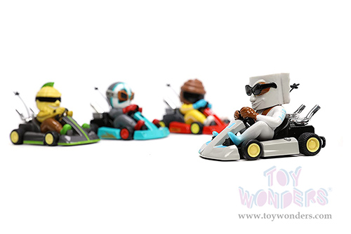 Jada Toys Fart Karts - Cool Wipes with 5 Fart Sounds (3.5" diecast model car, White) 32789