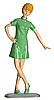Motorhead Miniatures Figurine - Single Girl Barbara (1:18, Green) 328