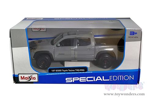 Maisto - Special Edition | Toyota Tacoma TRD PRO Pickup Truck (2023, 1/27 scale diecast model car, Gray) 32910GY