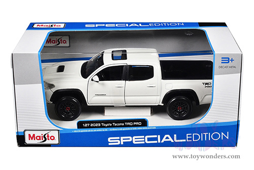 Maisto - Special Edition | Toyota Tacoma TRD PRO Pickup Truck (2023, 1/27 scale diecast model car, White) 32910WT