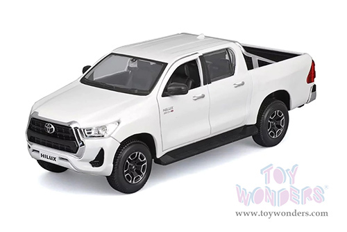 Maisto - Special Edition | Toyota Hilux Double Cab Pickup Truck (1/27 scale diecast model car, White) 32920WT