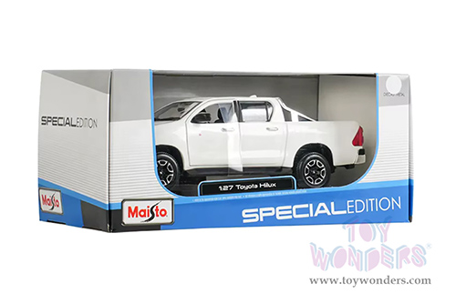 Maisto - Special Edition | Toyota Hilux Double Cab Pickup Truck (1/27 scale diecast model car, White) 32920WT