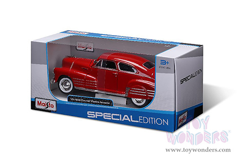 Maisto - Special Edition | Chevrolet® Fleetline Aerosedan (1948, 1/24 scale diecast model car, Red) 32921R