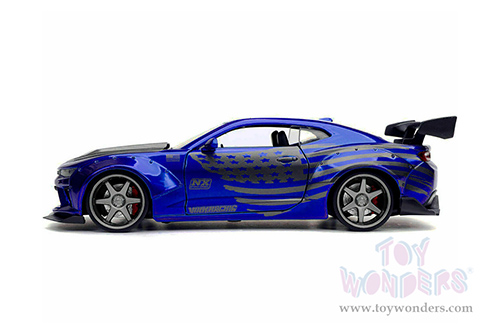 Jada Toys Bigtime Muscle - Chevrolet® Camaro® Hardtop (2016, 1/24 scale diecast model car, Candy Blue/Gray) 32993/4