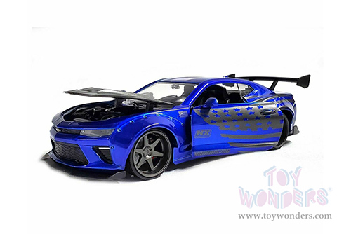Jada Toys Bigtime Muscle - Chevrolet® Camaro® Hardtop (2016, 1/24 scale diecast model car, Candy Blue/Gray) 32993/4