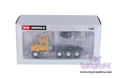 WSI Models - Mack Granite 8X4 4 Axle Truck (1/50 scale diecast model car, Yellow) 33-2019