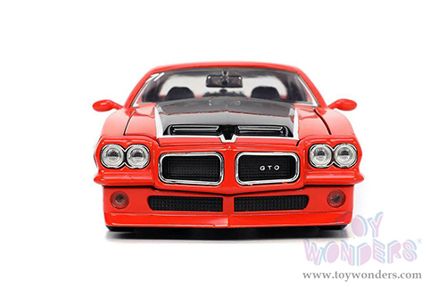 Jada Toys Bigtime Muscle - Pontiac® GTO® #71 "Mickey Thompson" Hardtop (1971, 1/24 scale diecast model car, Orange/Black) 33044