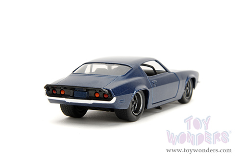 Jada Toys - Hollywood Rides | Marvel Avengers Chevrolet&reg; Camaro&reg; with Winter Soldier Diecast Figure (1973, 1/32 scale diecast model car, Blue/Gray Stripes) 33073