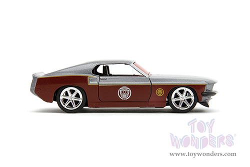 Jada Toys - Hollywood Rides | Marvel Guardians of the Galaxy Ford Mustang with Star Lord Diecast Figure (1969, 1/32 scale diecast model car, Silver/Dark Red) 33077